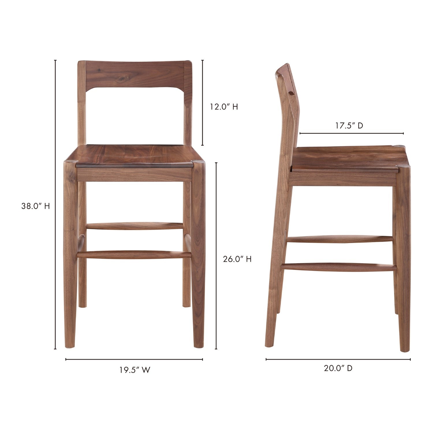 Owing Counter Stool By Moe's Home Collection Mhc Bc 1124 02 17
