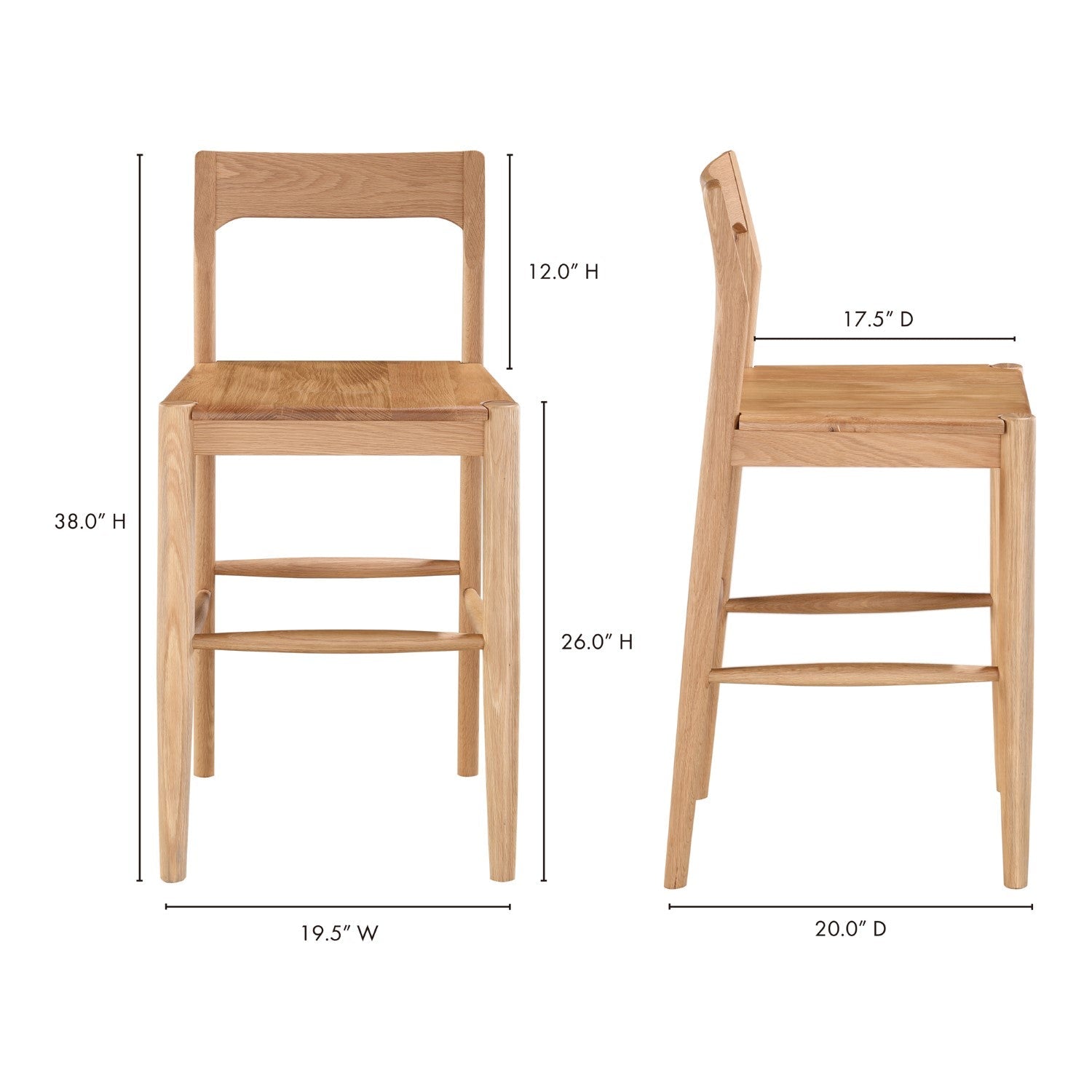 Owing Counter Stool By Moe's Home Collection Mhc Bc 1124 02 18