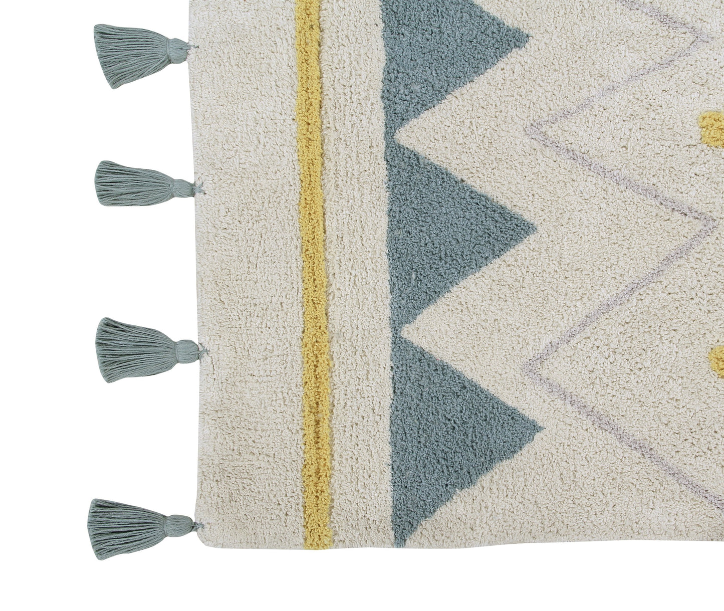 Azteca Natural Rug in Vintage Blue design by Lorena Canals