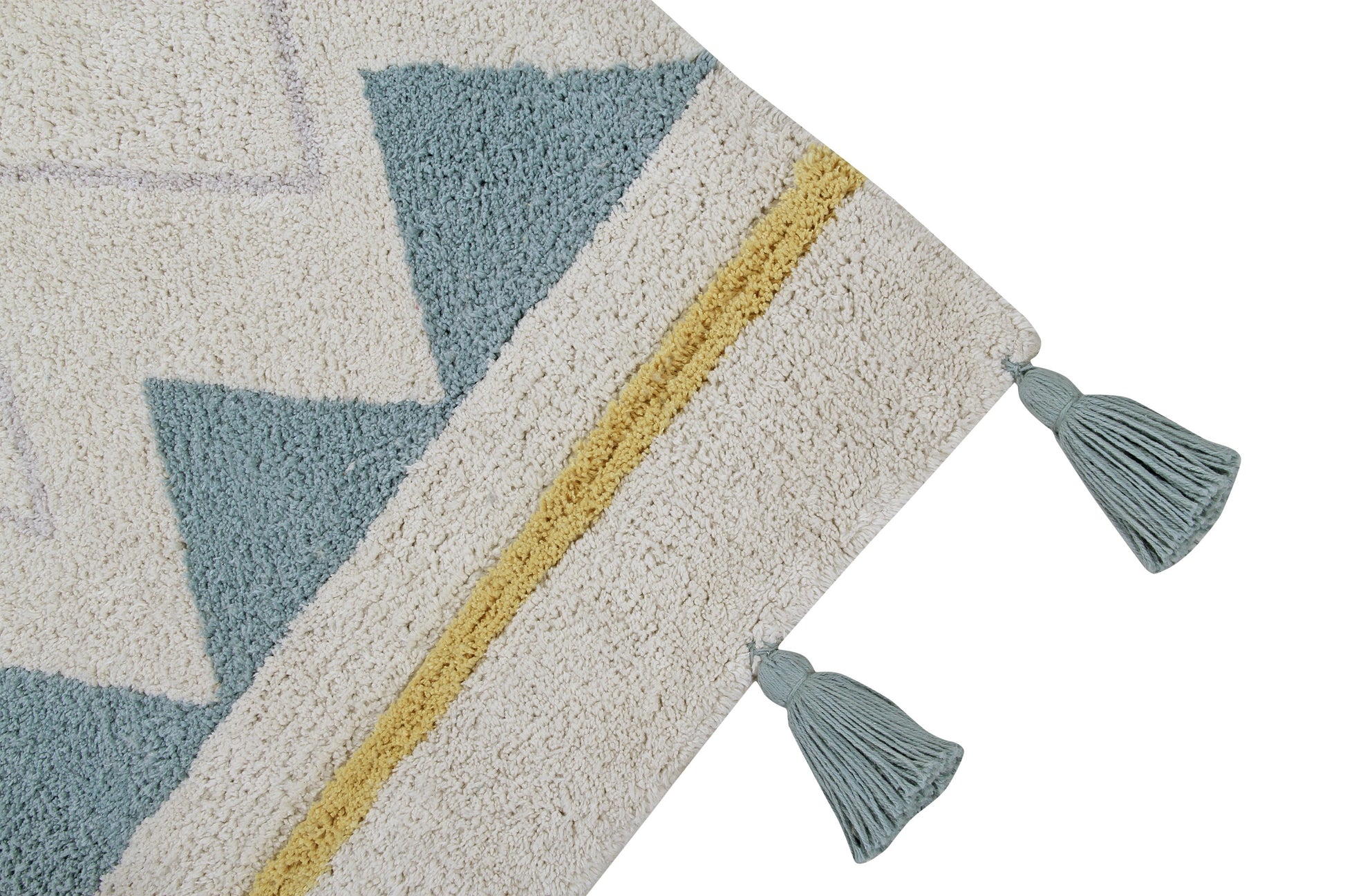 Azteca Natural Rug in Vintage Blue design by Lorena Canals