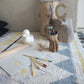 Azteca Natural Rug in Vintage Blue design by Lorena Canals