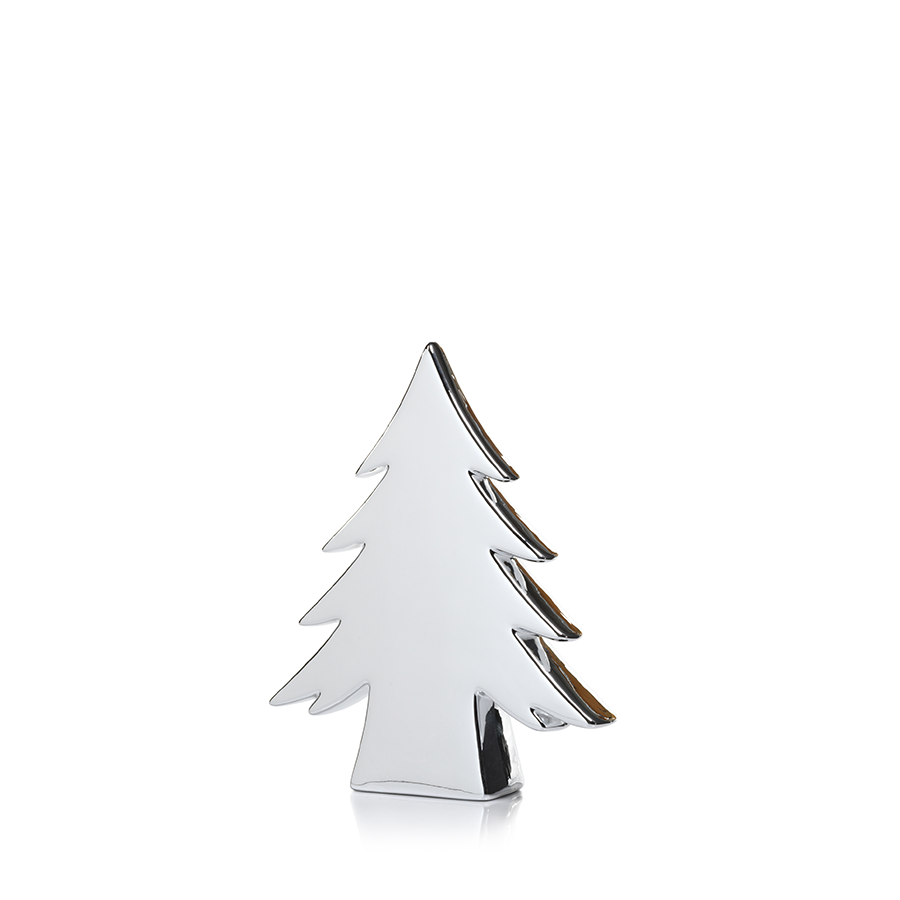 Teton Silver Ceramic Tree In Various Sizes 1
