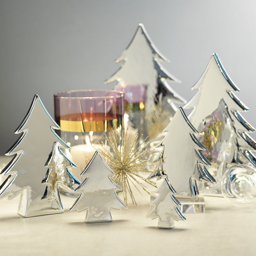 Teton Silver Ceramic Tree In Various Sizes 2