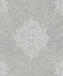 Sample Damask Mottled Wallpaper in Silver Grey