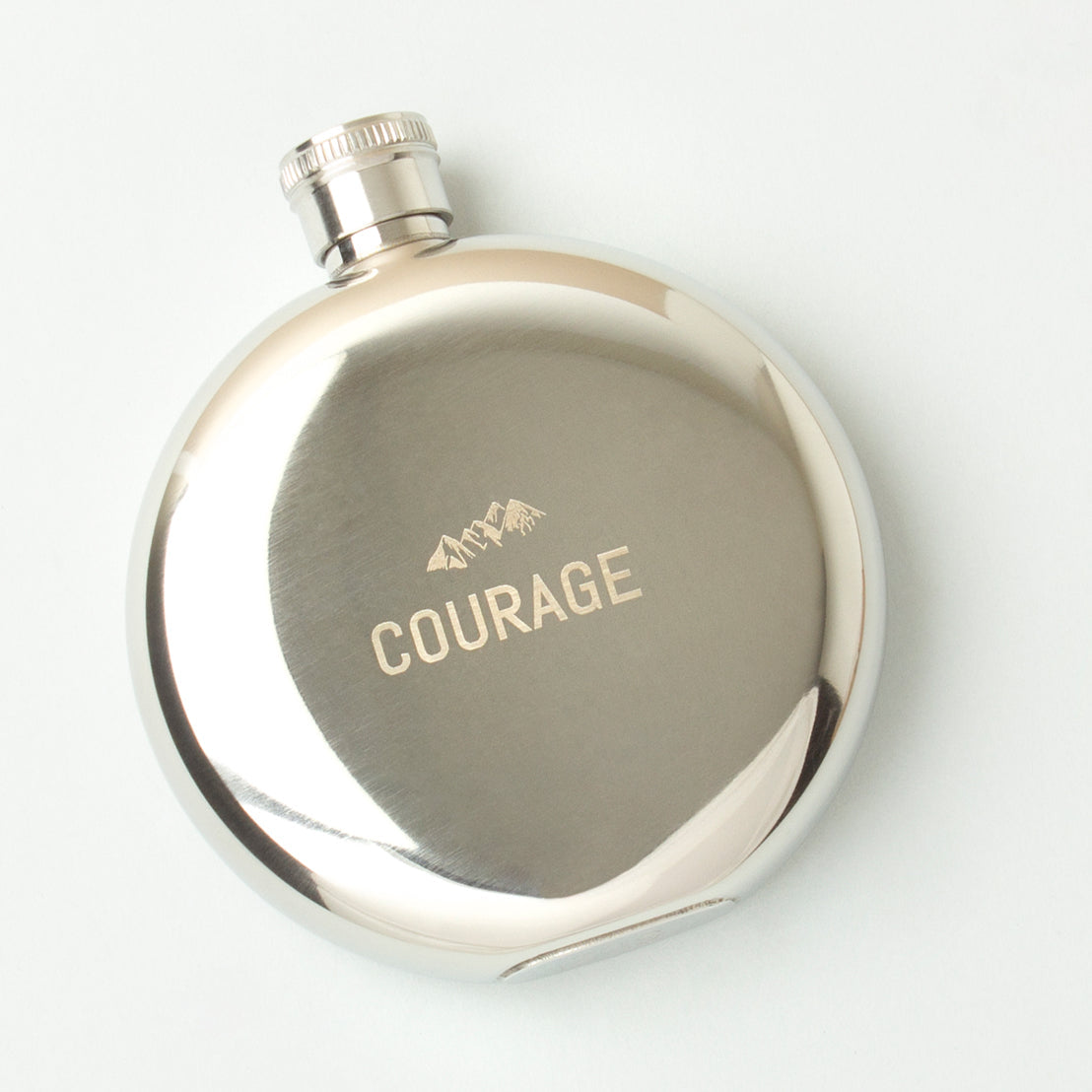 stainless steal hip flask courage 1
