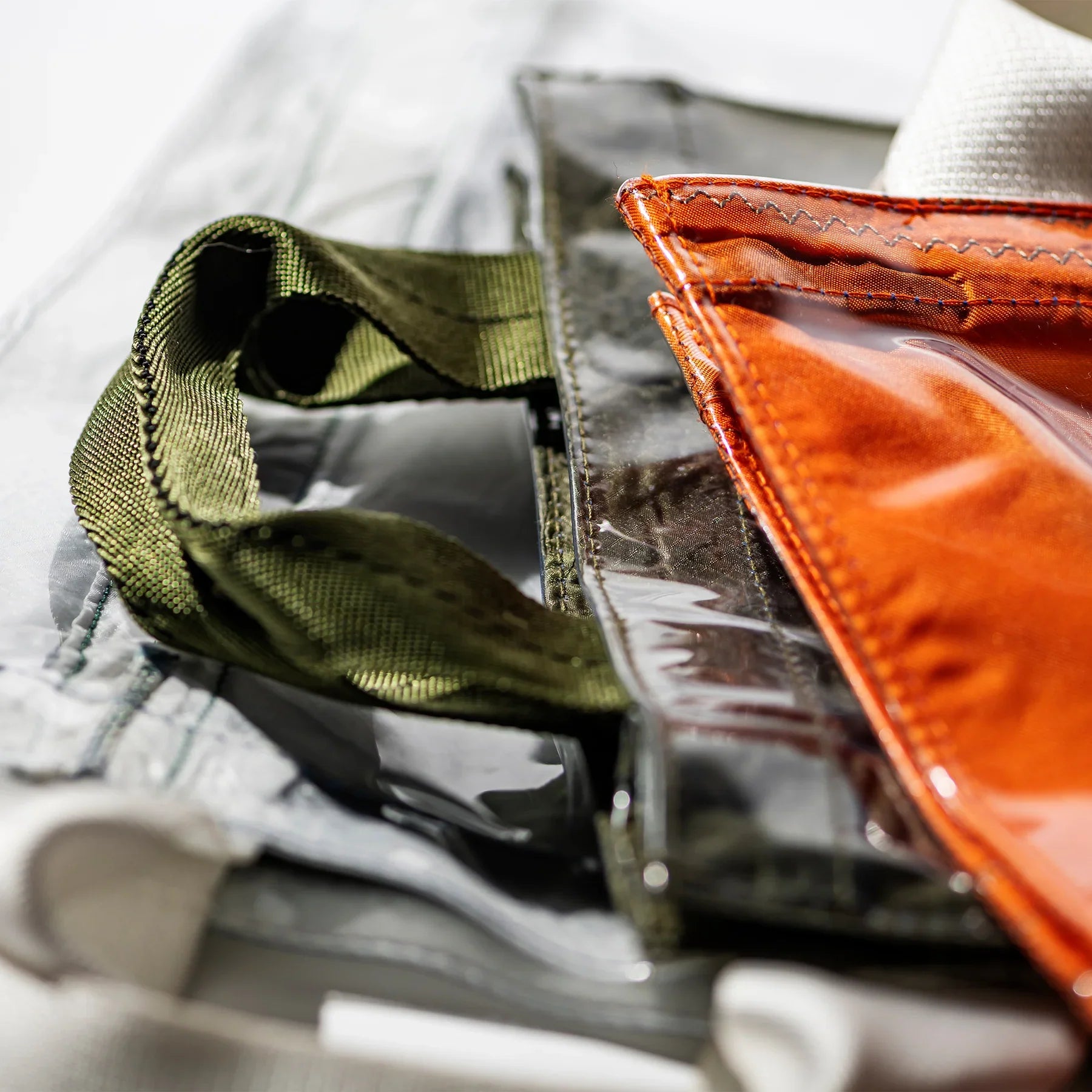 Covered Parachute Document Bag - Orange