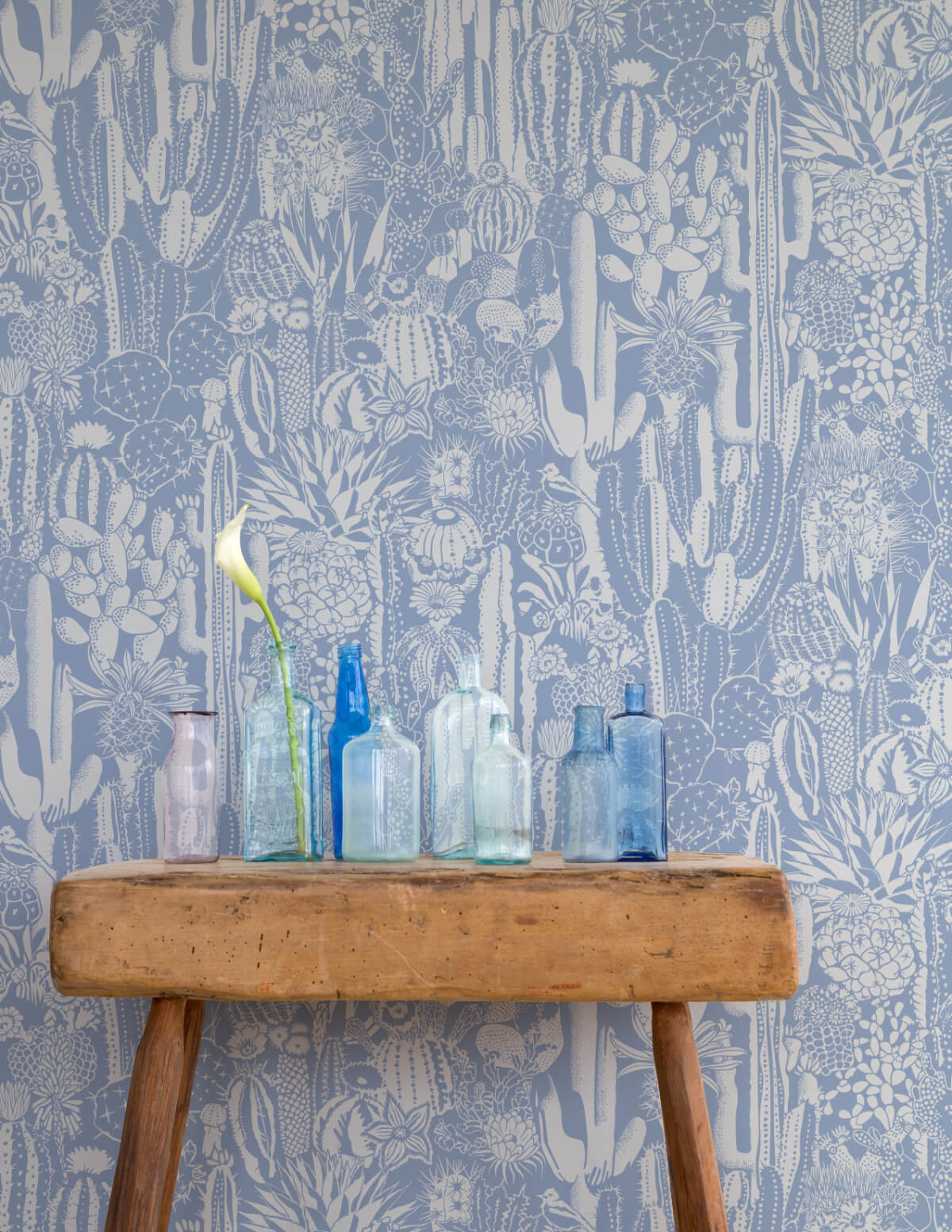 Sample Cactus Spirit Wallpaper in Peri by Aimee Wilder