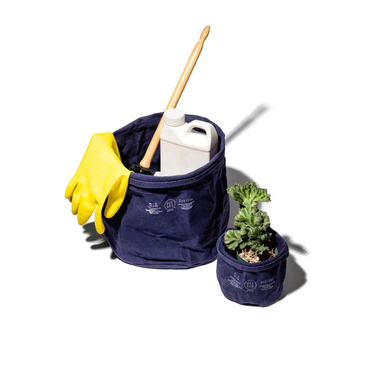 Canvas Pot Cover - Medium - Navy Blue