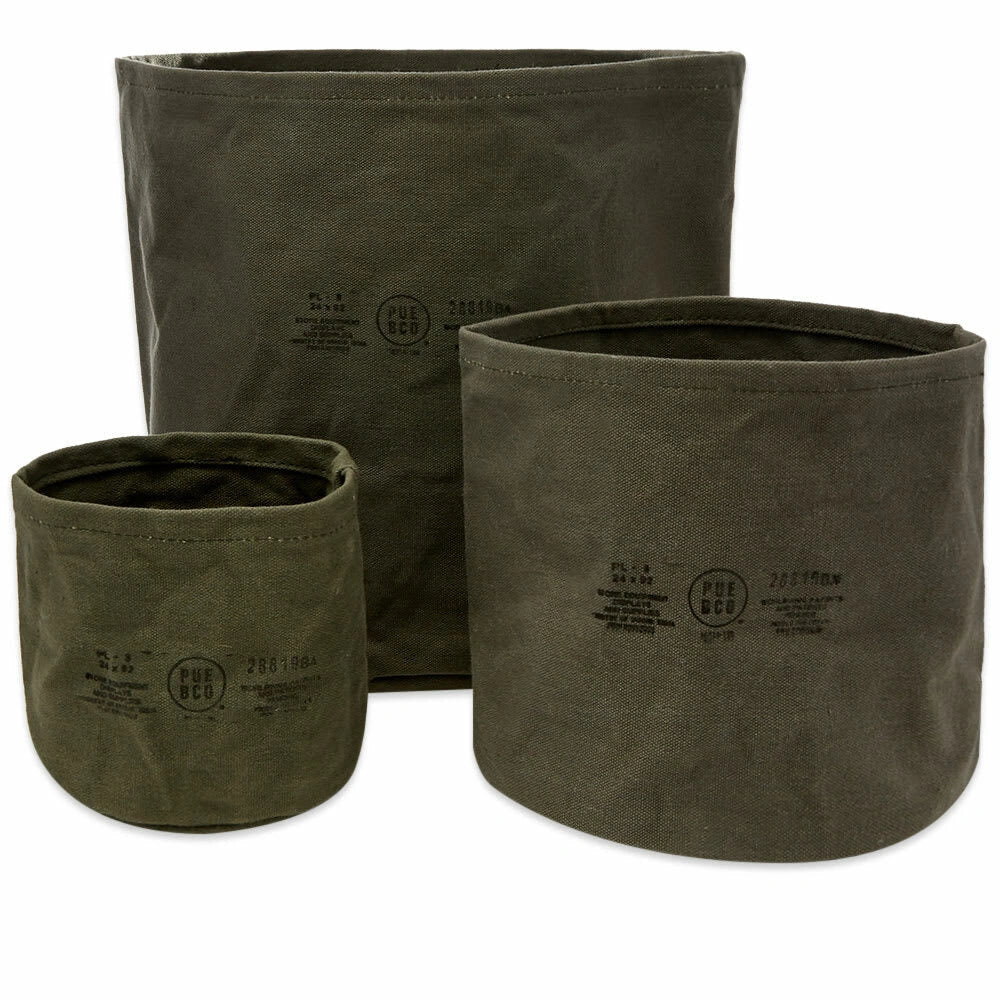 Canvas Pot Cover in Green