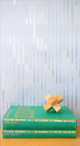 Cascade Wallpaper in Silver Rain design by Jill Malek