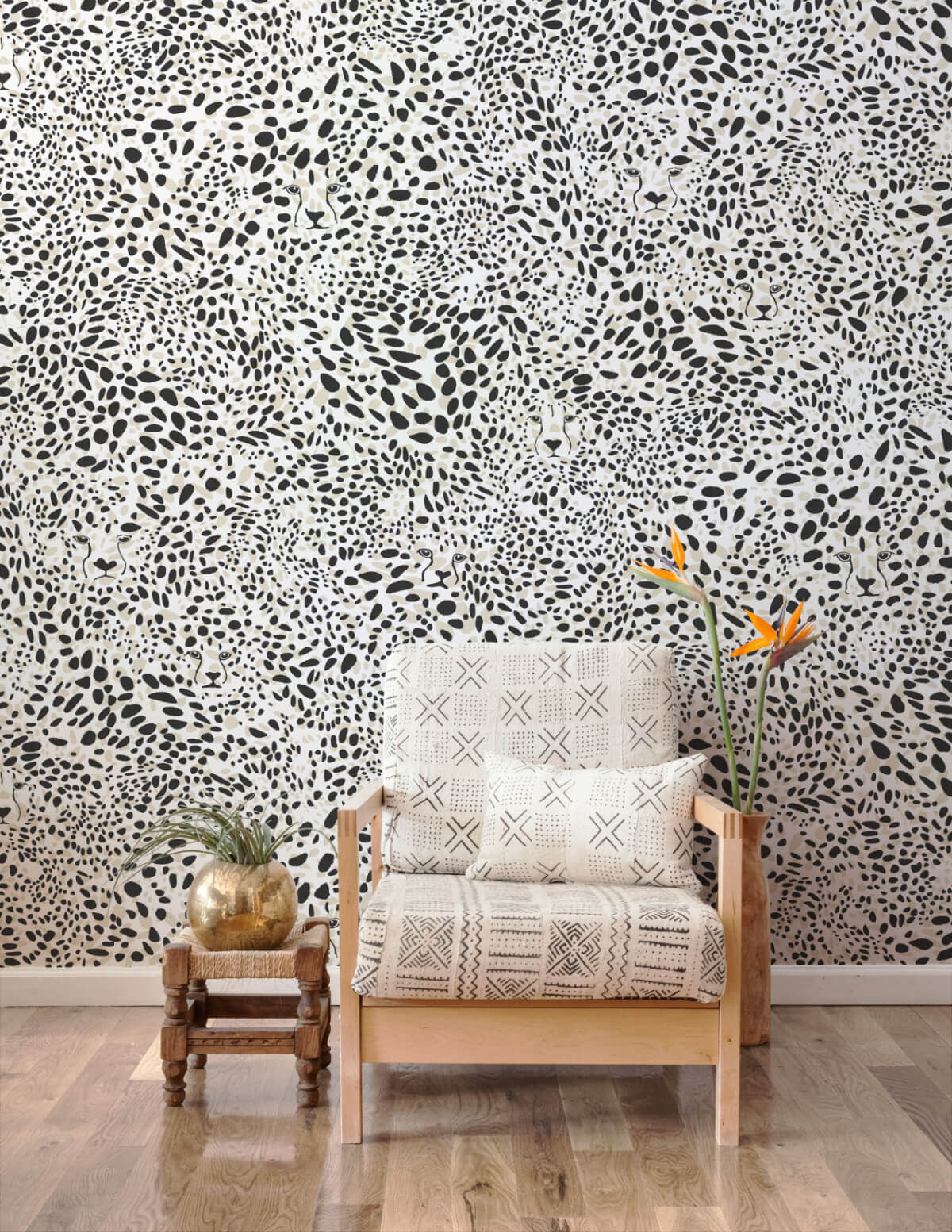 Sample Cheetah Vision Wallpaper in Haze design by Aimee Wilder