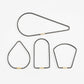 Contour Key Ring in Various Shapes & Colors design by Areaware
