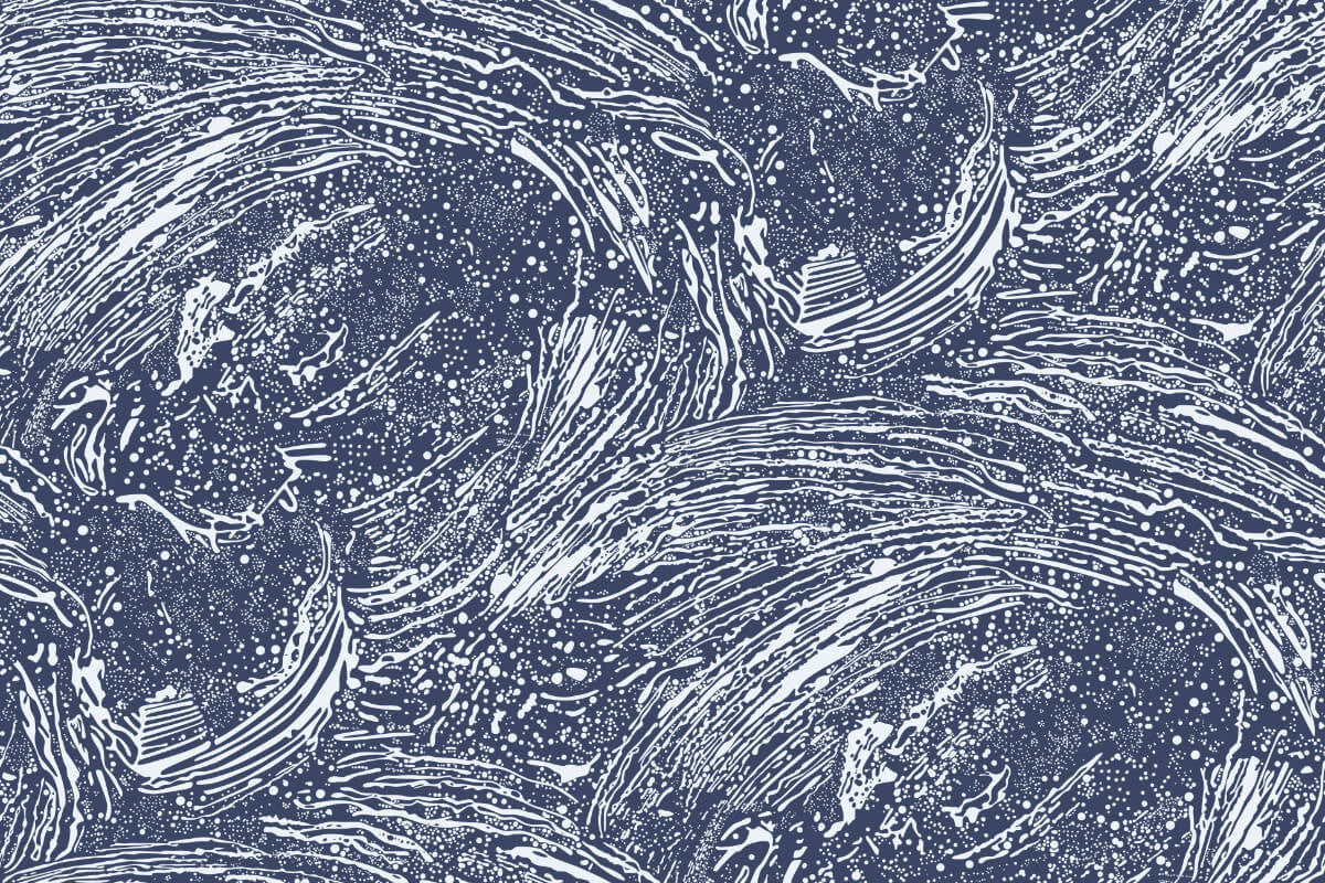 Cosmic Splash Wallpaper in Lazurite design by Aimee Wilder