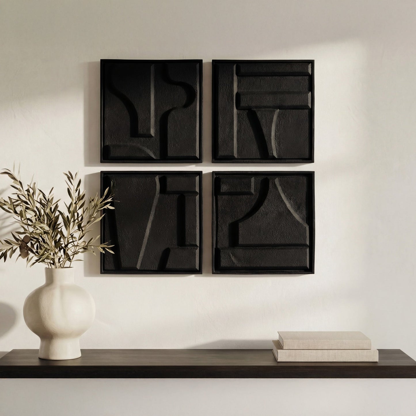 Alva Wall Sculpture Set Of 4 Moes Home Collection Mhc Dd 1063 02 3