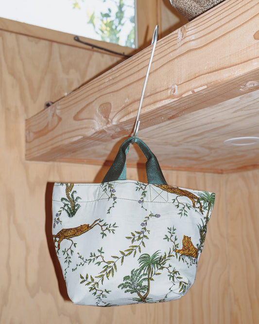 Vintage Tent Fabric with Printed Pattern Bag