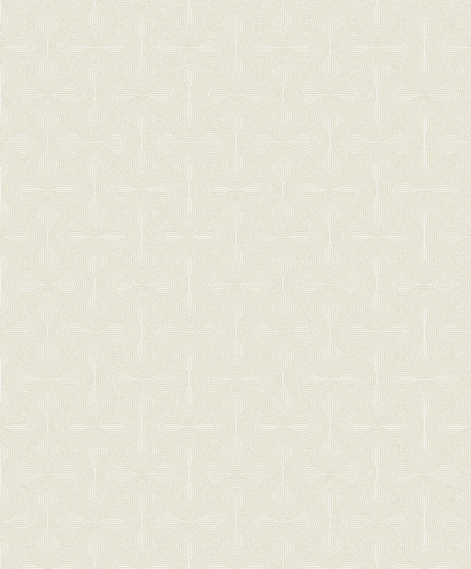 Zen Geometric Wallpaper in Cream