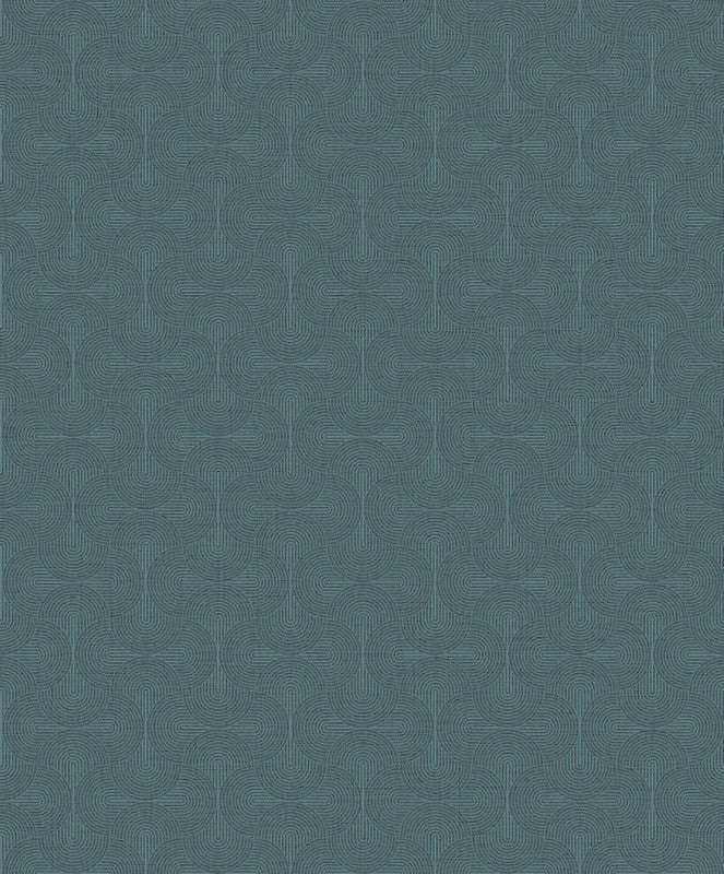 Zen Geometric Wallpaper in Green/Blue