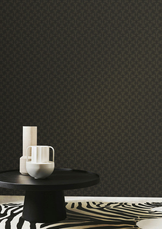 Zen Geometric Wallpaper in Bronze