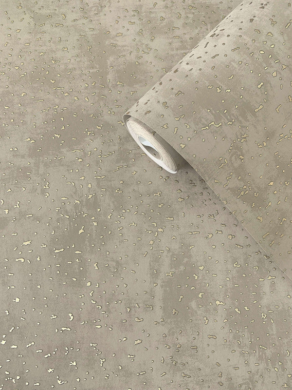 Spot Abstract Wallpaper in Gold/Bronze