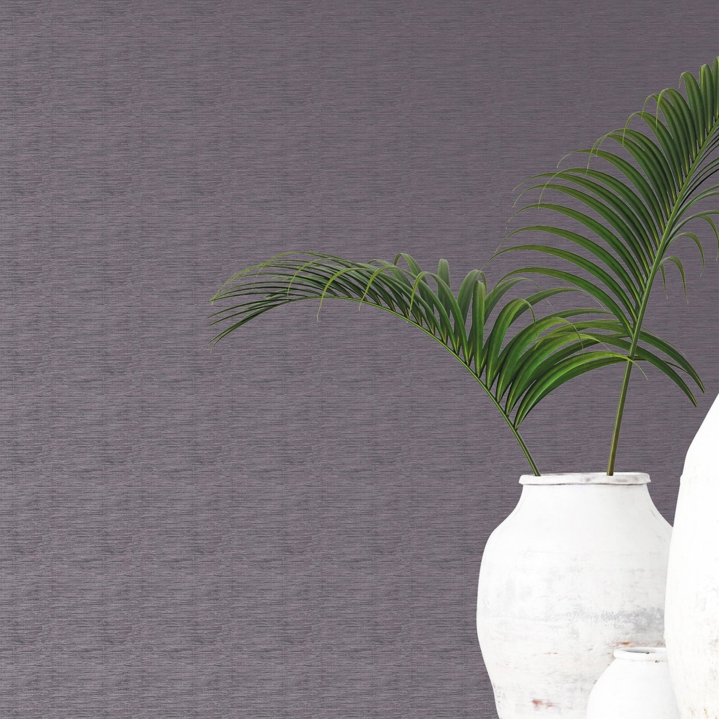 Metallic Plain Purple/Silver from the Emporium Collection by Galerie Wallcoverings