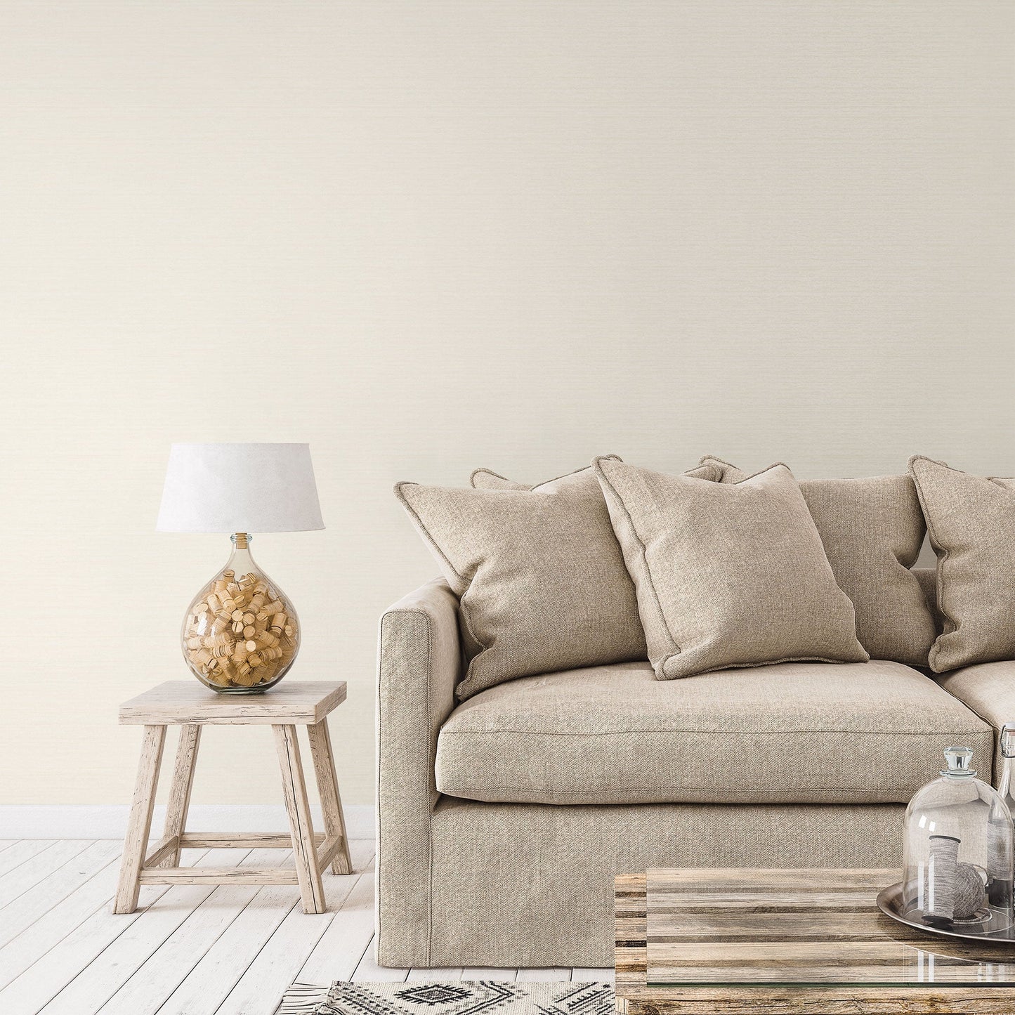 Metallic Plain Cream from the Emporium Collection by Galerie Wallcoverings