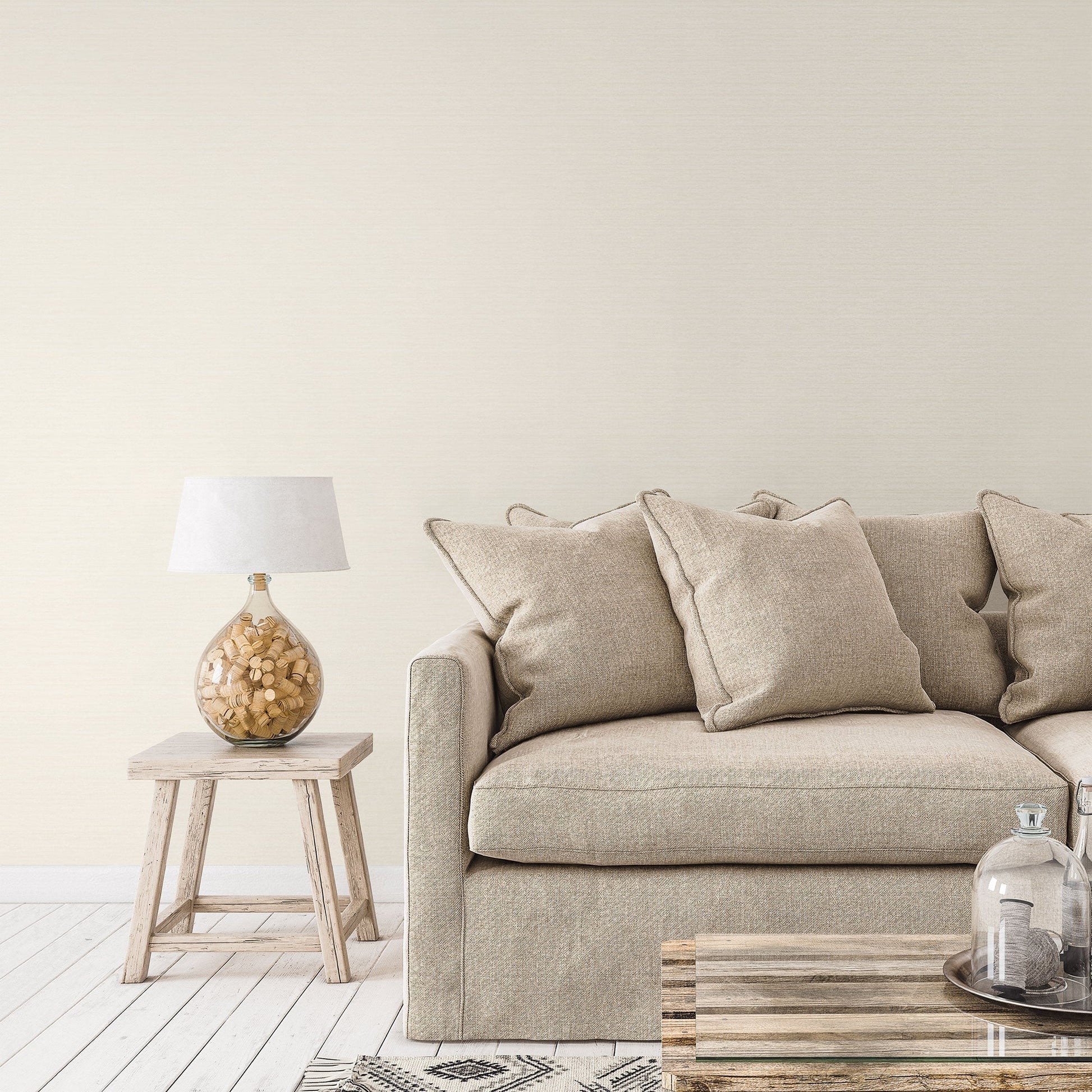 Metallic Plain Cream from the Emporium Collection by Galerie Wallcoverings