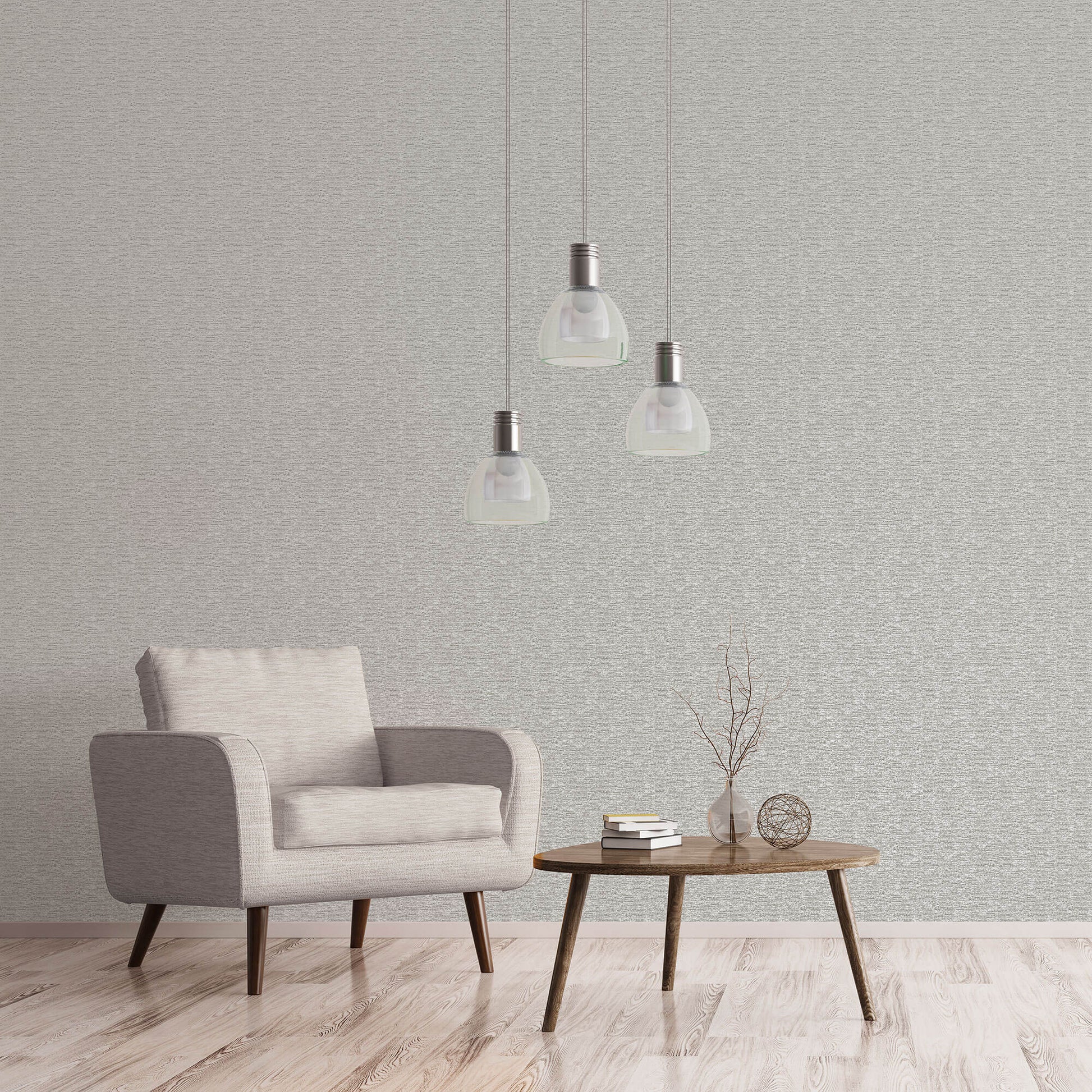 Mottled Metallic Plain Grey/Silver from the Emporium Collection by Galerie Wallcoverings