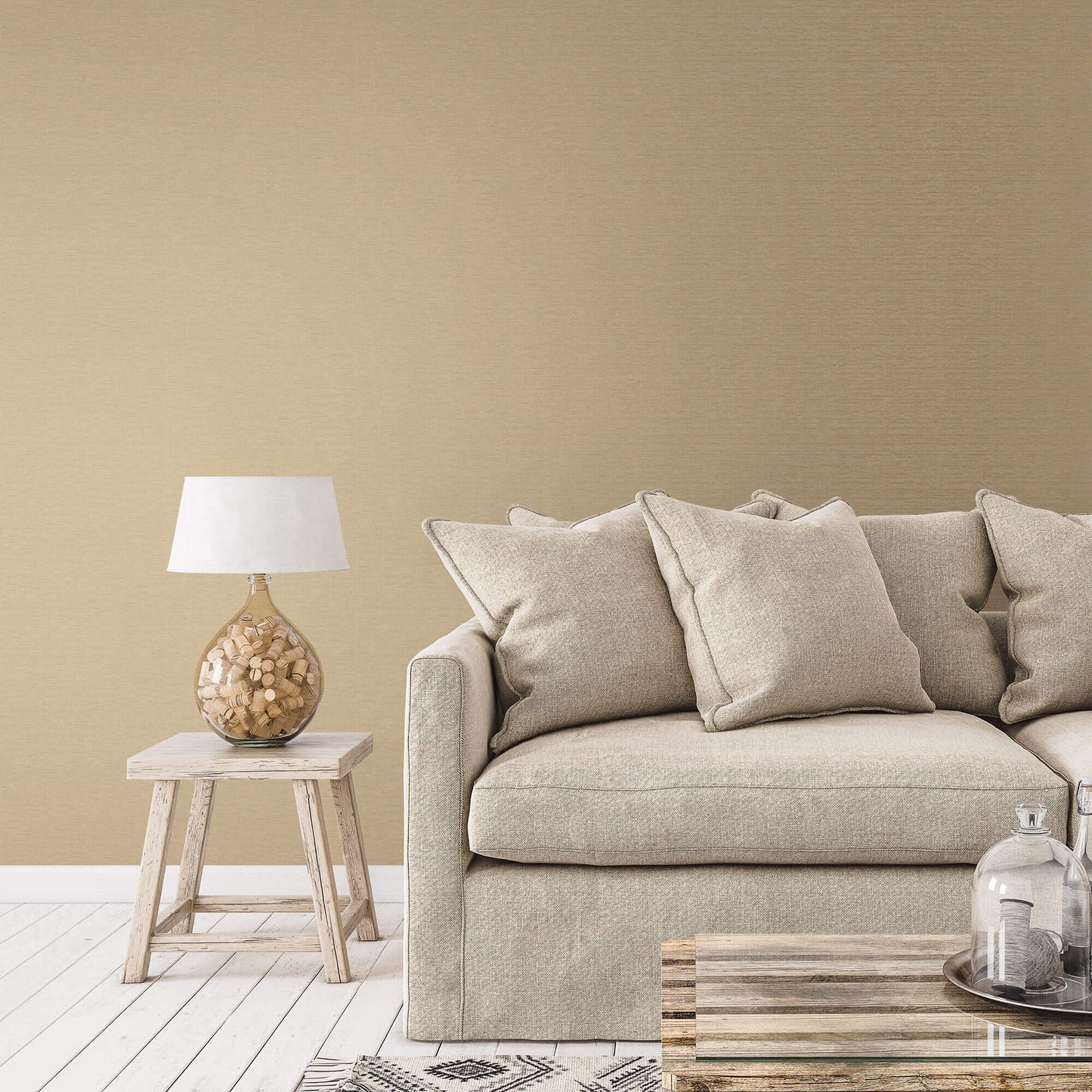 Mottled Metallic Plain Deep Gold from the Emporium Collection by Galerie Wallcoverings