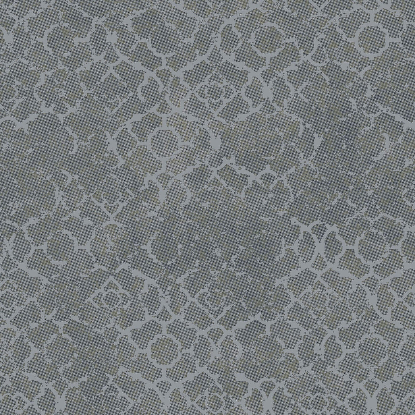 Aged Quatrefoil Grey/Silver from the Emporium Collection by Galerie Wallcoverings