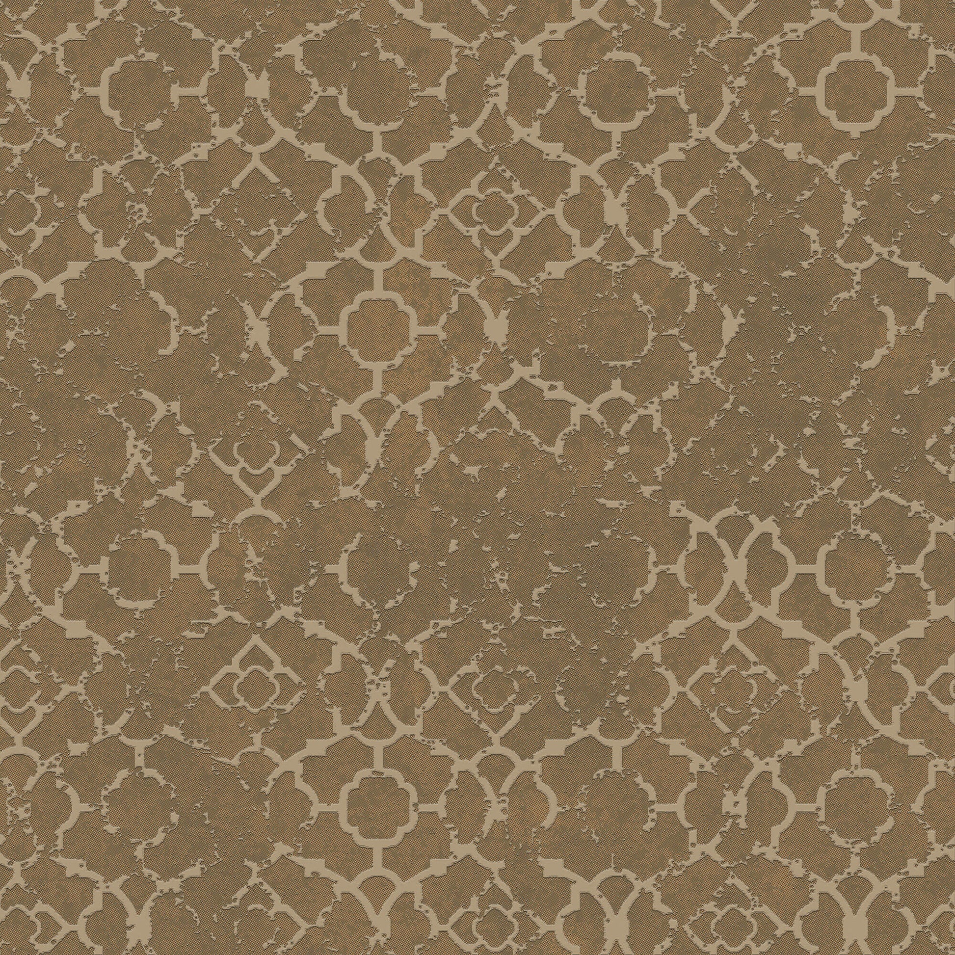 Aged Quatrefoil Gold from the Emporium Collection by Galerie Wallcoverings