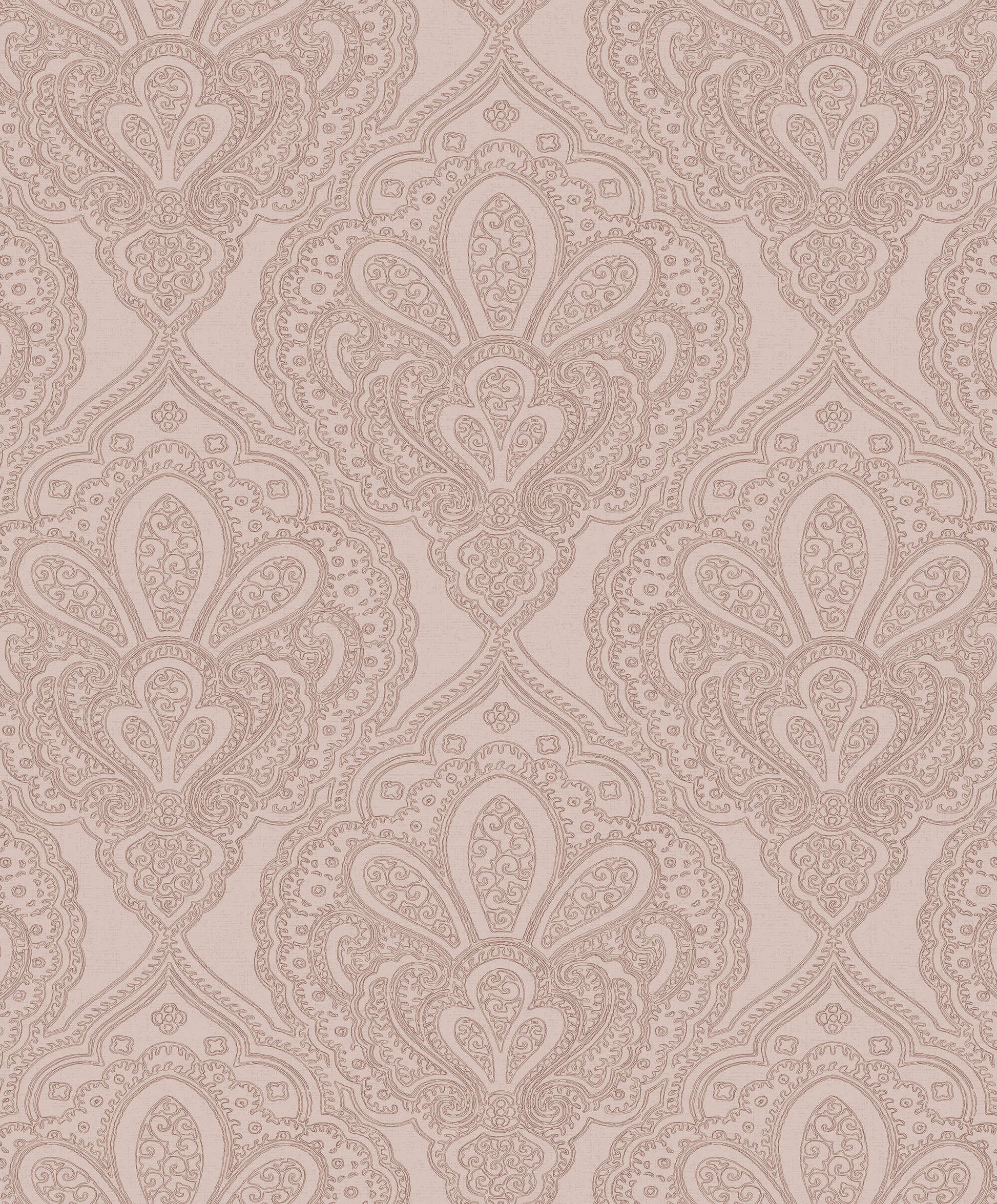 Mehndi Damask Pink/Rose Gold from the Emporium Collection by Galerie Wallcoverings