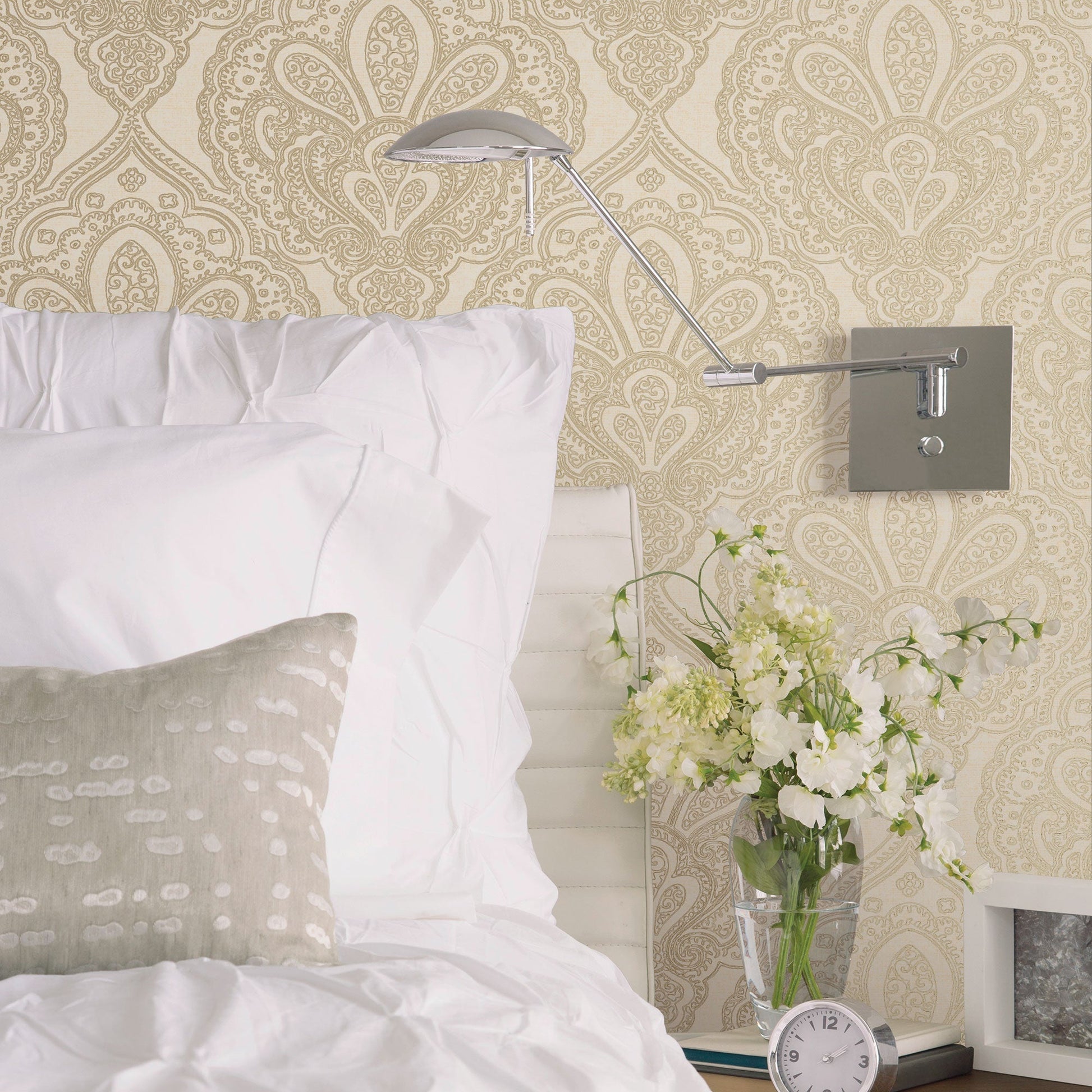 Mehndi Damask Gold from the Emporium Collection by Galerie Wallcoverings