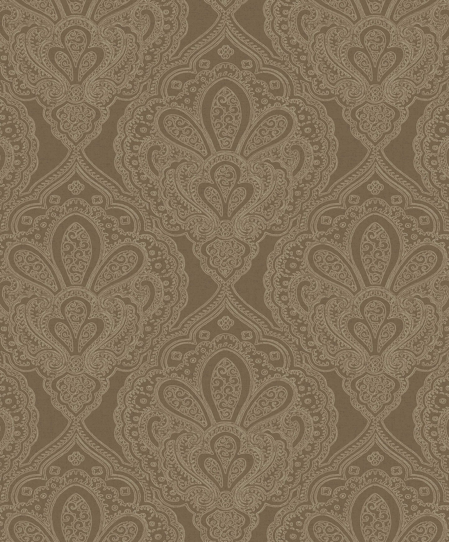 Mehndi Damask Deep Gold from the Emporium Collection by Galerie Wallcoverings