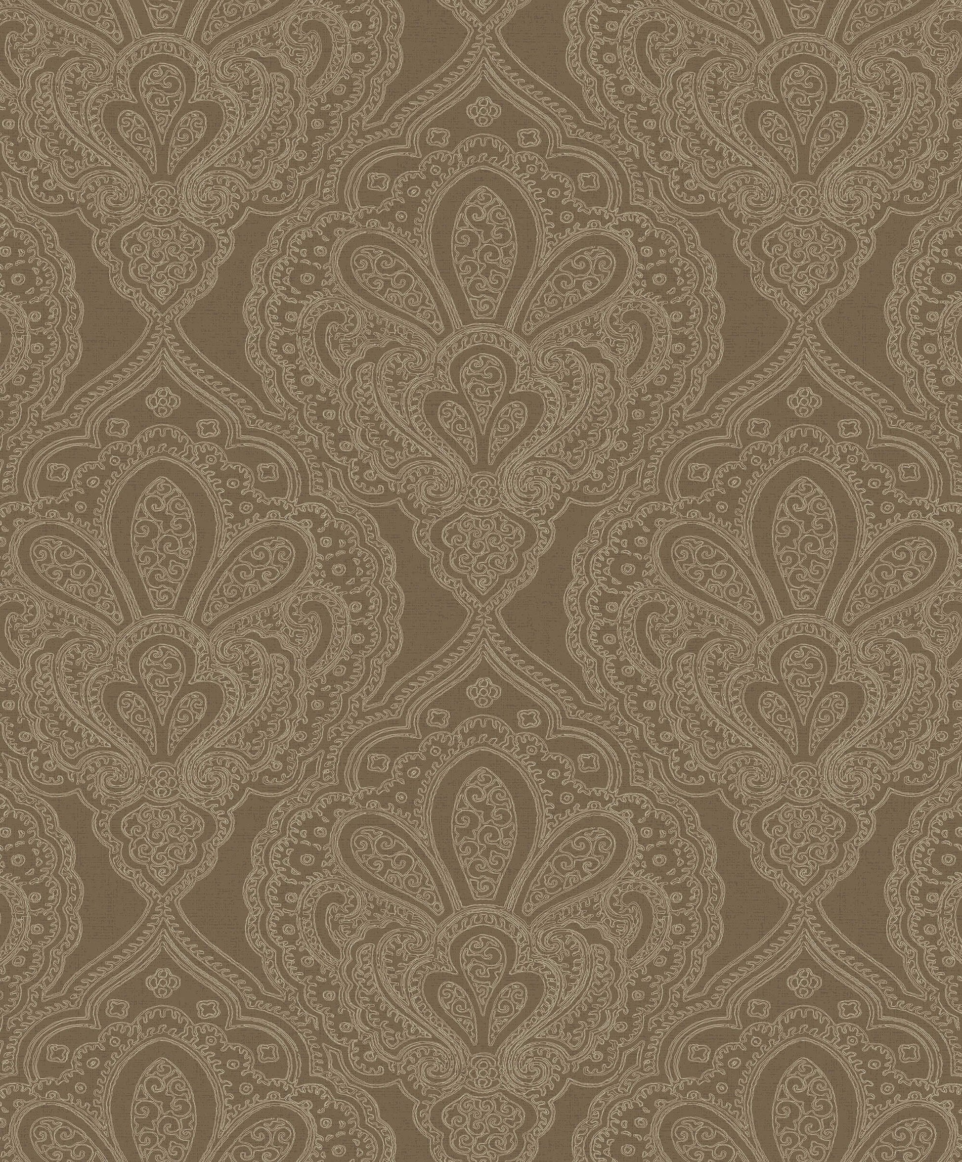 sample mehndi damask deep gold from the emporium collection by galerie wallcoverings 1