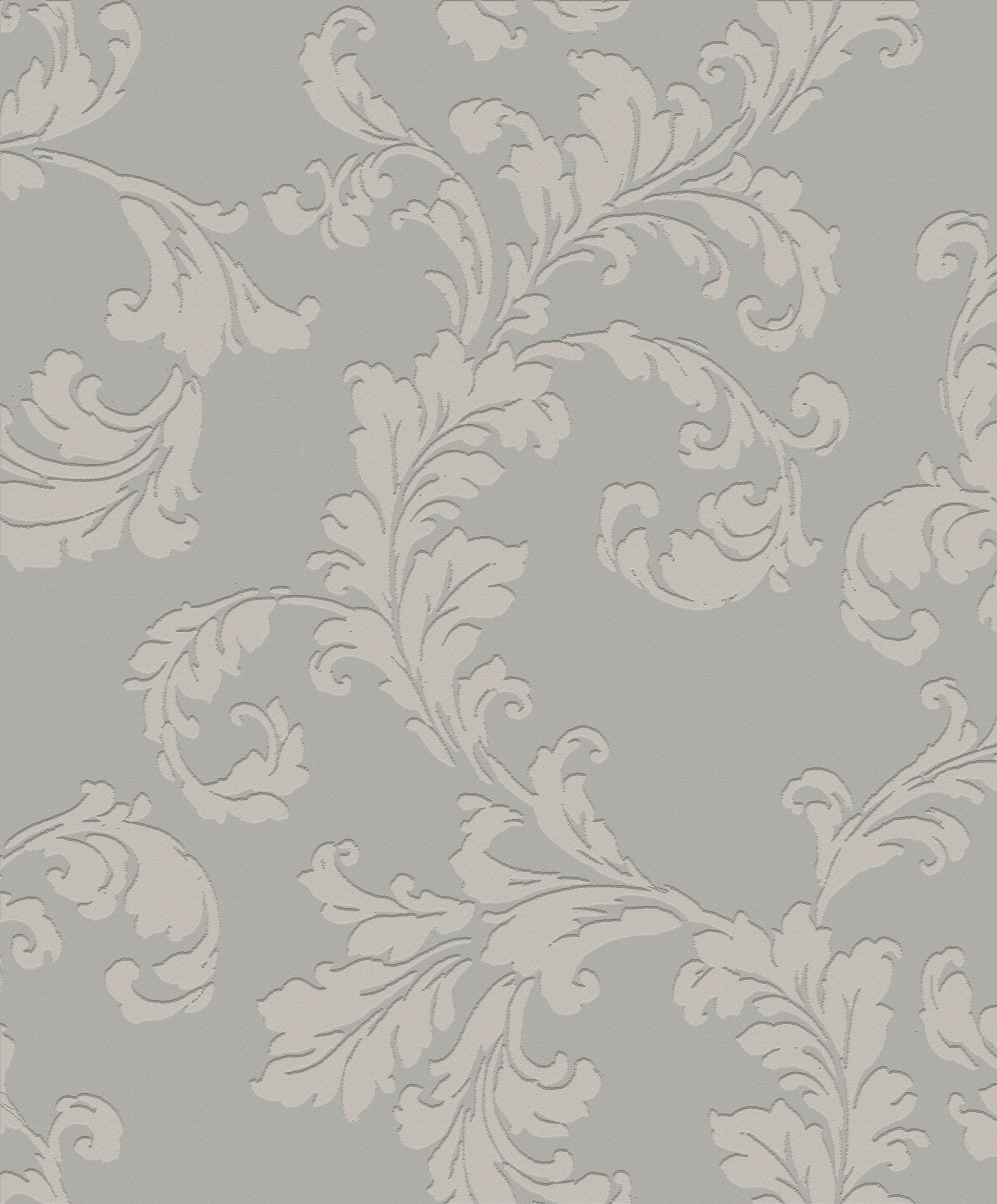 Acanthus Trail Soft Grey from the Emporium Collection by Galerie Wallcoverings