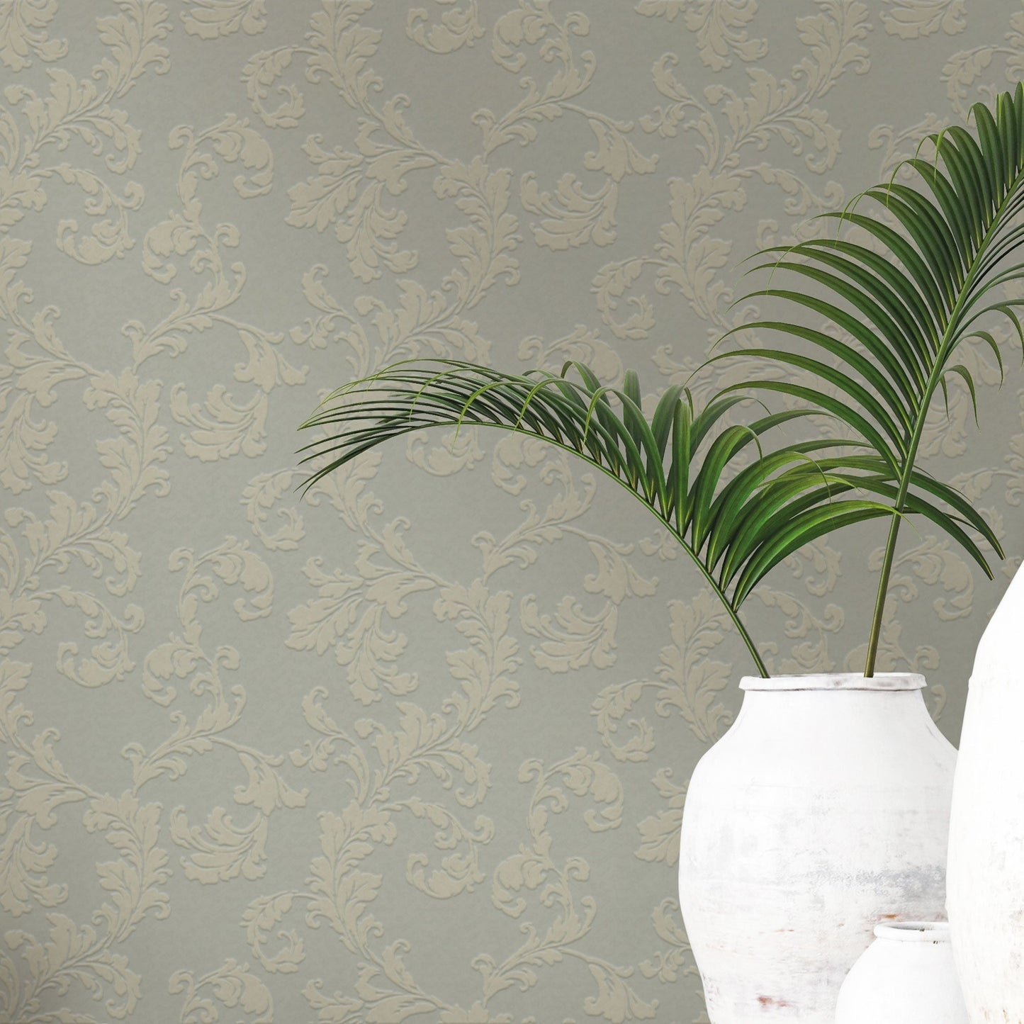 Acanthus Trail Beige from the Emporium Collection by Galerie Wallcoverings