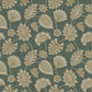 Flower Fan Wallpaper in Green/Beige