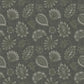 Flower Fan Wallpaper in Deep Silver/Grey