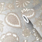 Flower Fan Wallpaper in Silver/Grey