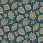 Flower Fan Wallpaper in Blue/Beige