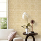 Floral Stripe Wallpaper in Beige