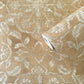 Floral Stripe Wallpaper in Silver/Grey