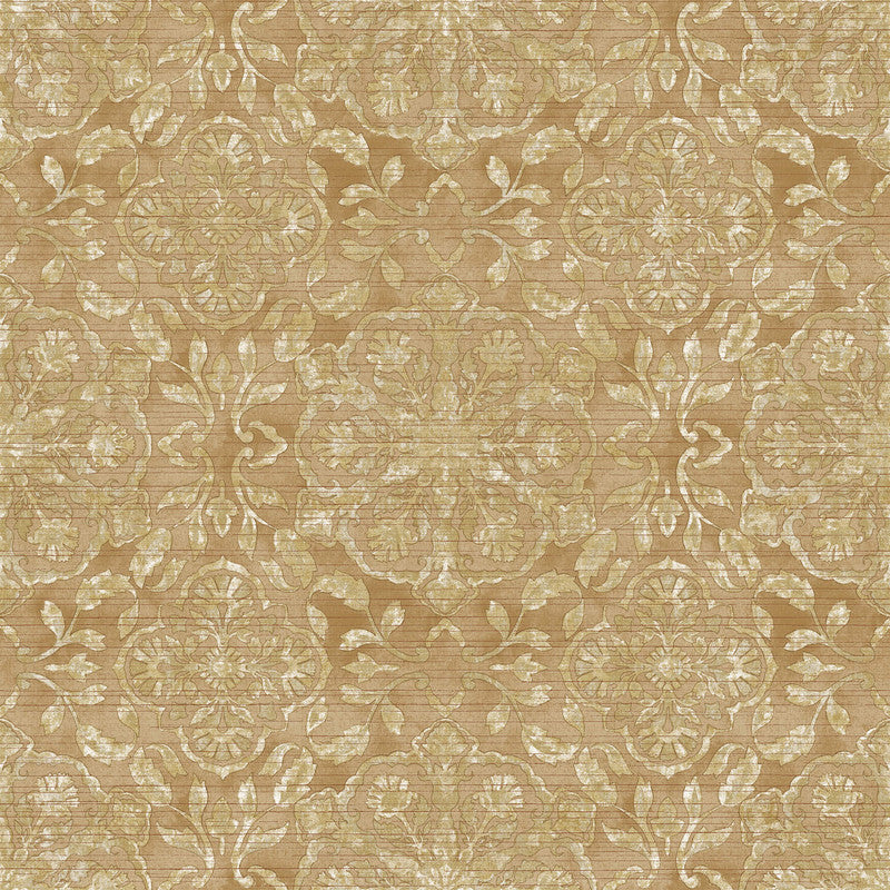 Floral Stripe Wallpaper in Silver/Grey