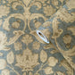 Damask Wallpaper in Green/Beige