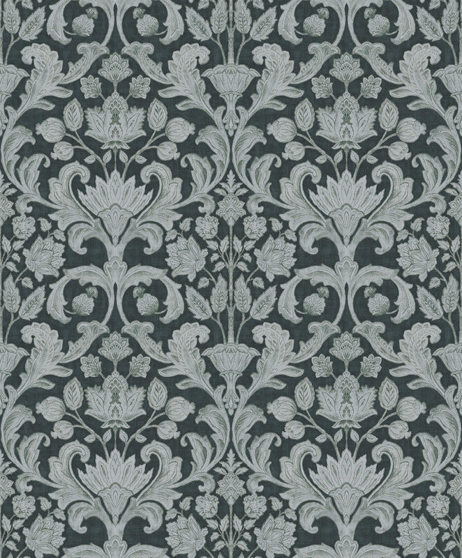 Sample Damask Wallpaper in Blue