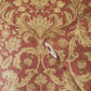 Damask Wallpaper in Red/Bronze/Brown