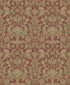 Sample Damask Wallpaper in Red/Bronze/Brown