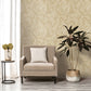 Paisley Wallpaper in Beige