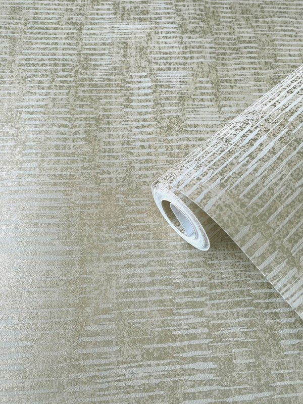 Stripy Shimmer Wallpaper in Beige
