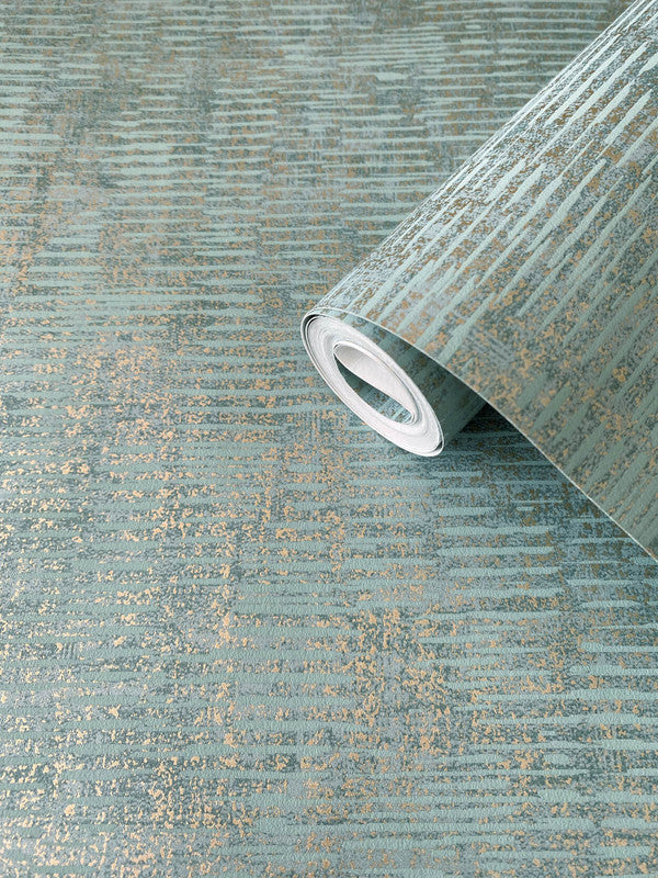 Stripy Shimmer Wallpaper in Green